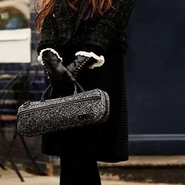 Beaumont Black Sparkle Flute Case for Musicians