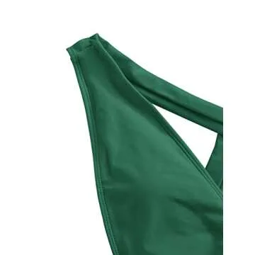 Stylish Lilosy Lace Up Monokini for Women - Dark Green