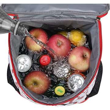 Cooler Backpack Women Leopard Leak Proof Backpack Cooler Bags Lightweight Soft Lunch Backpack with Cooler Compartment,Wine Cooler for Hiking Camping,24 cans…