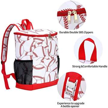 Cooler Backpack Women Leopard Leak Proof Backpack Cooler Bags Lightweight Soft Lunch Backpack with Cooler Compartment,Wine Cooler for Hiking Camping,24 cans…