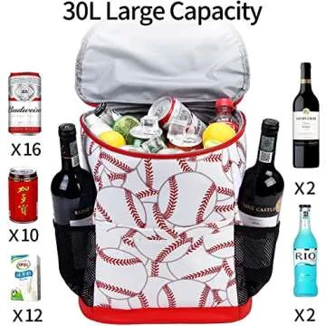 Cooler Backpack Women Leopard Leak Proof Backpack Cooler Bags Lightweight Soft Lunch Backpack with Cooler Compartment,Wine Cooler for Hiking Camping,24 cans…