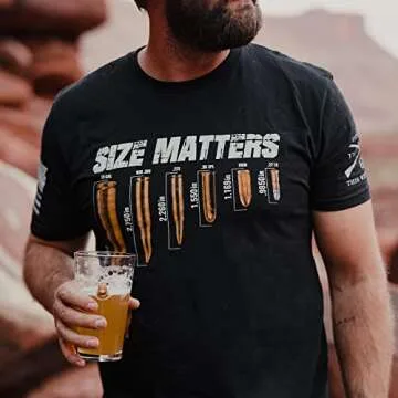 Grunt Style Size Matters Men's T-Shirt (Black, Large)