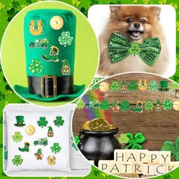 260pcs St. Patrick's Day Shamrock Wooden Buttons - DIY Crafts