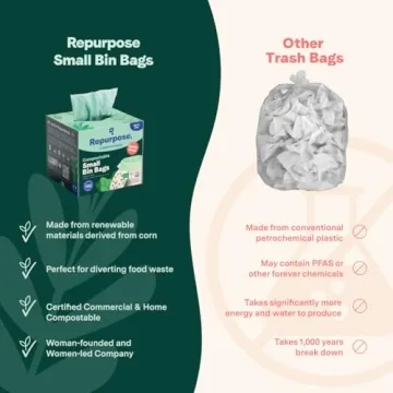 Repurpose Compostable 3 Gallon Trash Bags, 100 Count