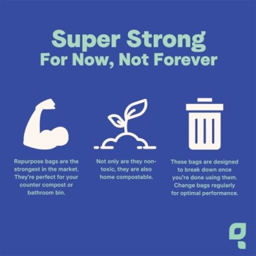 Repurpose Compostable 3 Gallon Trash Bags, 100 Count