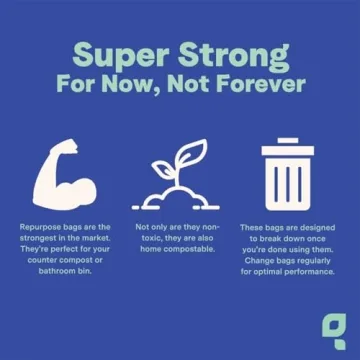 Repurpose Compostable 3 Gallon Trash Bags, 100 Count