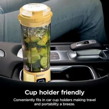 Ninja Blast Portable Blender, Cordless, 18oz. Vessel, Personal Blender For-Shakes and Smoothies, BPA Free, Leakproof-Lid and Sip Spout, USB-C Rechargeable, Dishwasher Safe, Lemon Meringue, BC151LB