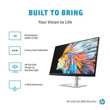 HP U28 4K HDR Monitor for Creators - IPS & USB-C