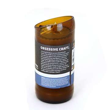 Torched Beer Scented Candles | Natural Soy Wax Candle | Winter Wheat Scent 8 oz | Makes a Great Gift...