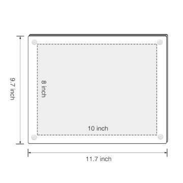 NIUBEE Clear Acrylic 8x10 Wall Mount Picture Frame, Floating Frames for Photography Display (Full Frame is 9.7x11.7 inch) - 3 Pack