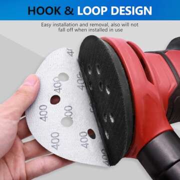 70 Pieces Wet Dry Sanding Discs, VIBRATITE 5 Inch 8 Holes Hook and Loop Sandpaper 400/600/800/1000/1500/2000/3000 Assortment Grits for Orbital Sander Automotive Wood Metal Plastic Sanding Polishing