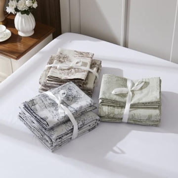BISELINA Vintage Linen King Duvet Cover Set - Breathable Style