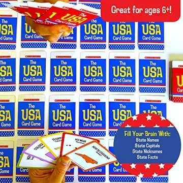 University Games Scholastic USA Travel Card Game for Kids