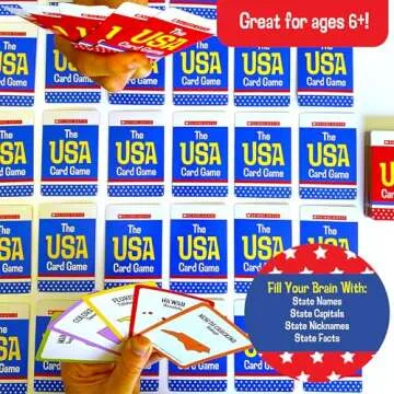 University Games Scholastic USA Travel Card Game for Kids