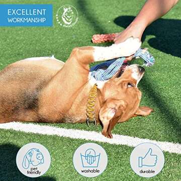 Pets&Goods Dog Rope Toy for Active Chewers, Heavy Duty Rope Toy for Small Breed, Washable 100% Cotton Dog Chew Toys, Tug of War Dog Toy, Pack of 9 Puppy Teething Toys (Small Breed, 9, Count)