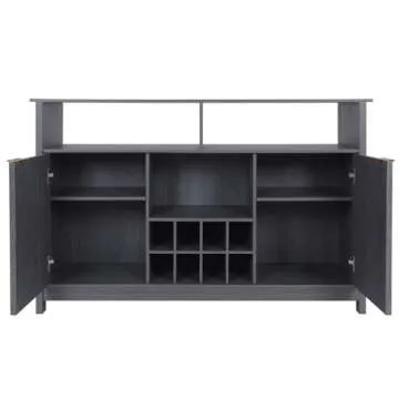 YUSING 51" Sideboard Buffet Cabinet with Storage, Coffee Bar Cabinet, Coffee Station, Accent Cabinet with Wine Rack for for Kitchen, Living Room, Entryway