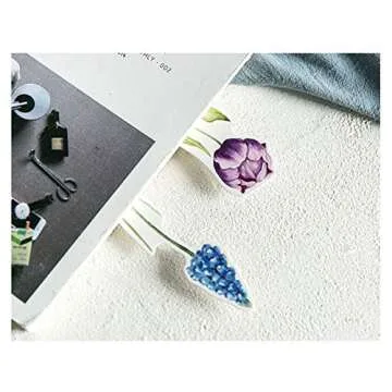 Colorful Flower Bookmarks, 30 PCS (Unknown Flower)