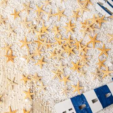 QEQEKAKA 100 PCS Starfish for Crafts 0.4" to 1" Natural Small Starfish Decor Bulk, Mini Starfish for Wedding Beach Theme Decor Home DIY Crafts Decor