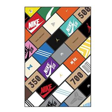 Sneakers, Sneakers Doormat, Shoes Box Rug, Street Fashion, Flying Mat, Sneaker Room Decor, Living Room Rug, Popular Rug pe343 (2.6x3.9 feet - 80x120 cm)