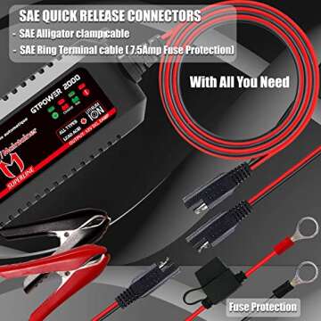MOTOPOWER MP00207A 12V 2Amp Automatic Battery Charger for Lithium Ion Batteries