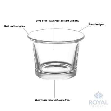 Royal Imports Candle Holder Hanging Oyster Votive Tealight Glass for Wedding, Birthday, Holiday & Home Decoration, Set of 36