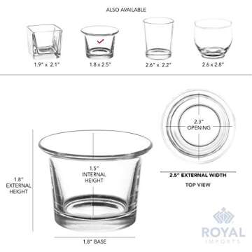 Royal Imports Candle Holder Hanging Oyster Votive Tealight Glass for Wedding, Birthday, Holiday & Home Decoration, Set of 36