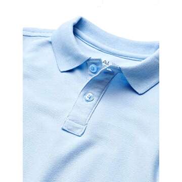 Nautica boys School Uniform Short Sleeve Pique Polo Shirt, Light Blue 483, 2T US