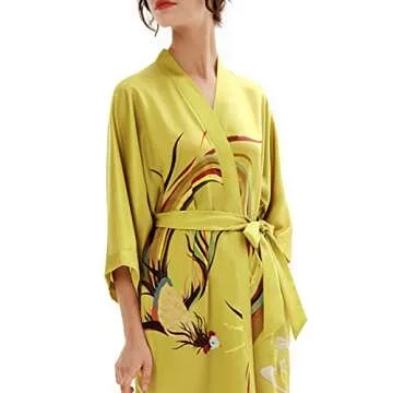 Luxurious Long Kimono Robe for Elegant Sleepwear