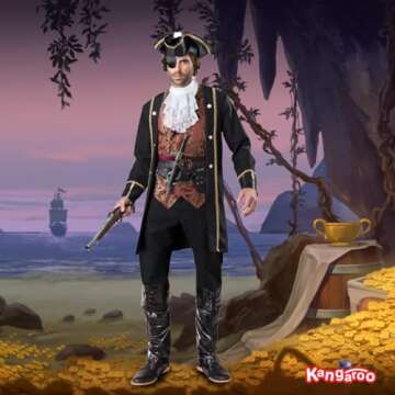 Kangaroo Pirates Boot Covers - Durable Faux Leather Costume Accessory