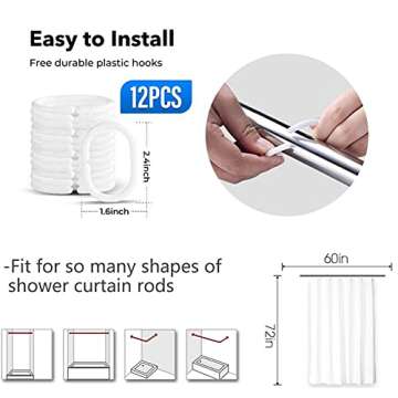 AAtter Funny Cat Shower Curtain Riding Whale Fun Sea Cute Ocean Wave Nautical Map Beach Theme Teal Bathroom Waterproof Fabric Polyester Accessories (W60''xH72'') 12 Hooks Included