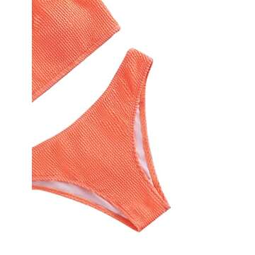 SOLY HUX Women's Solid Textured Bikini Sets for Summer