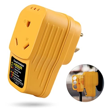 Rapify RV Surge Protector 30 Amp, Circuit Analyzer, 1050J Male to Female Adapter Protect Electrical ...