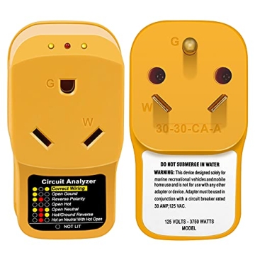 Rapify RV Surge Protector 30 Amp with LED Indicators and 1050J Protection