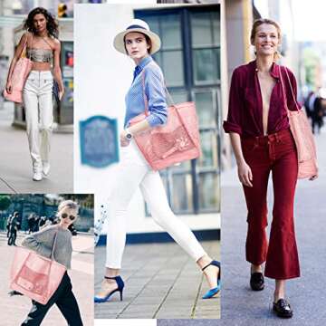 KALIDI Beach Mesh Tote Bag - Stylish and Durable Tote for Summer Fun!