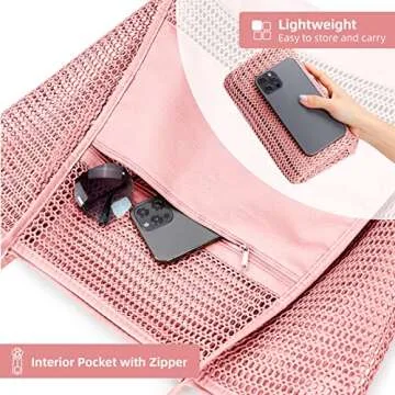 KALIDI Beach Mesh Tote Bag - Perfect for Summer Fun