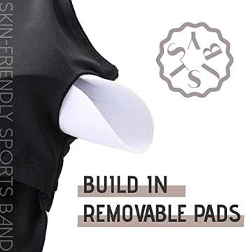 SJBYST Padded Longline Sports Bra Women Medium Support Criss-Cross Twist Tank Top Yoga Bra for Gym Runing Workout Activewear Black Medium