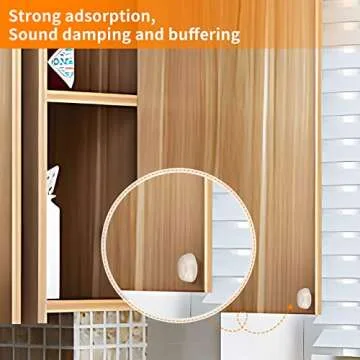 CHUNZEXI 192Pcs Cabinet Door Bumpers Clear Self Adhesive- Rubber Door Stoppers for Cabinets and Drawers