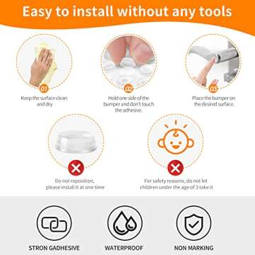 CHUNZEXI 192Pcs Cabinet Door Bumpers Clear Self Adhesive- Rubber Door Stoppers for Cabinets and Drawers