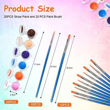 MicoSim 140 PCS Acrylic Paint Set - 12 Colors & 20 Brushes - Perfect for Creativity!