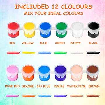 140 PCS Acrylic Paint Set - Colors & Brushes for All Ages