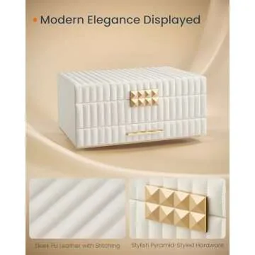 SONGMICS HOME Jewelry Box with Mirror - Large Capacity