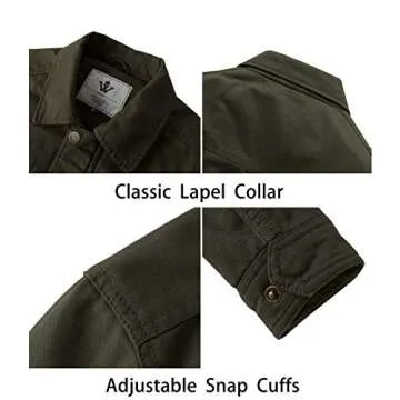 Stylish WenVen Men's Military Jacket for Every Occasion