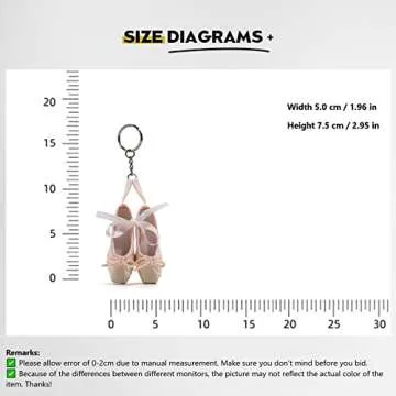 ZXPJUA Pointe Shoe Keyring - Ballet Gift for Dancers