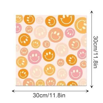 JOINFANXIN Boho Daisy Face Checkered Gift Scrapbook Paper Pad - 24 Pcs Retro Groovy Checkered Decorative Craft Double-Sided Decopodge Cardstock for DIY Decorations & Cardmaking