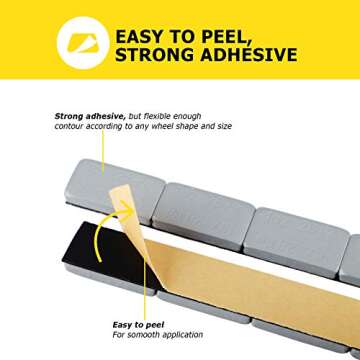 YIZBAP Wheel Weights with Strong Adhesive - 72oz