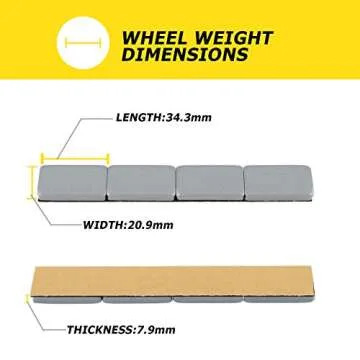 YIZBAP Wheel Weights with Strong Adhesive - 72oz