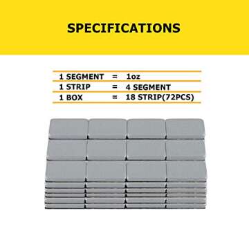 YIZBAP Wheel Weights with Strong Adhesive - 72oz