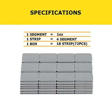 YIZBAP Wheel Weights with Strong Adhesive - 72oz