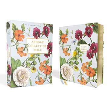 NIV Artisan Collection Bible Blue Floral Ideal for Journaling