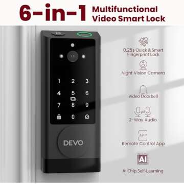 DEVO G1 Video Smart Lock with Camera & Doorbell for Keyless Entry
